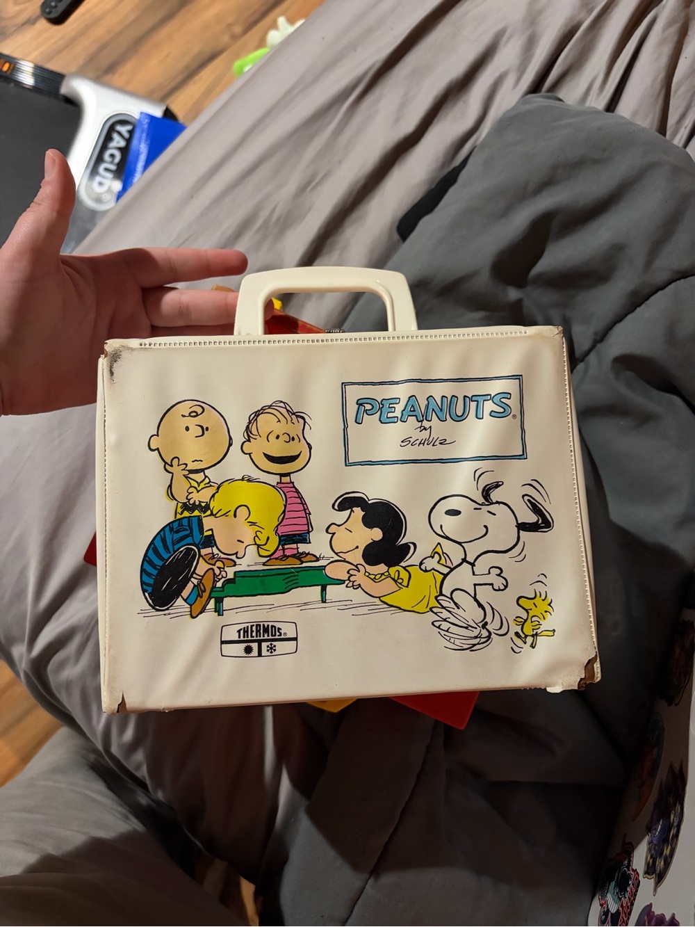 Peanuts White Kids Lunchbox with Multicolor Comic Characters